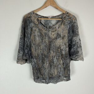 Lace Small Top Blouse Layered Grunge Y2K Fairy Folk Eclectic Sheer Boho